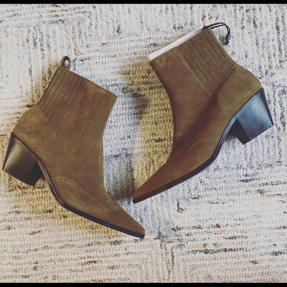 ❌SOLD❌Zara COWBOY SPLIT LEATHER HEELED BOOTS - Picture 3 of 3